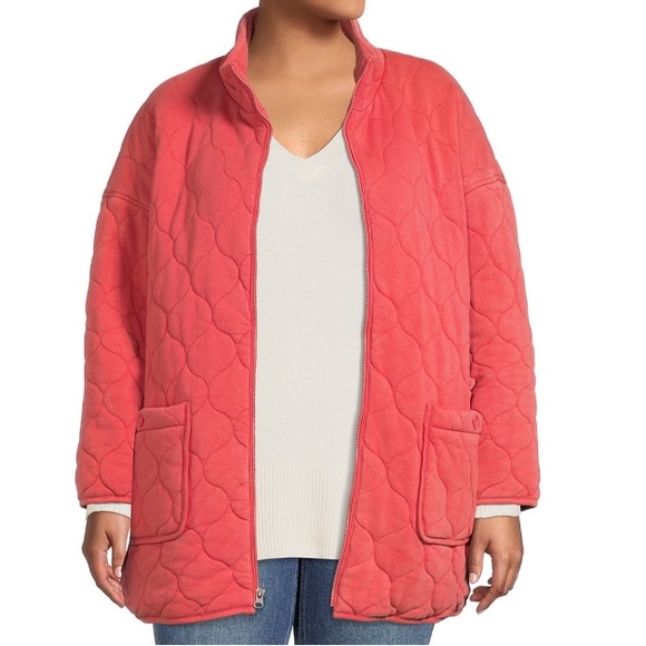 Pink Coral Quilted Jacket - Picture 3 of 10